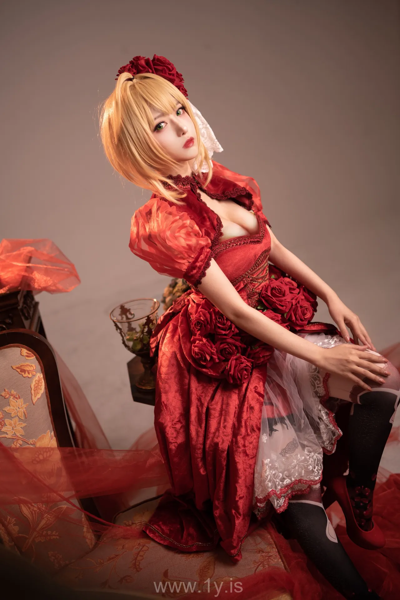 Coser@Shika小鹿鹿 NO.026 Pretty Asian Women 尼禄礼服